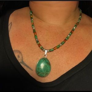 'Sunshine Daydream' Chrysocolla, turquoise, amber